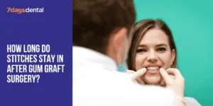 how long do stitches stay in after gum graft surgery