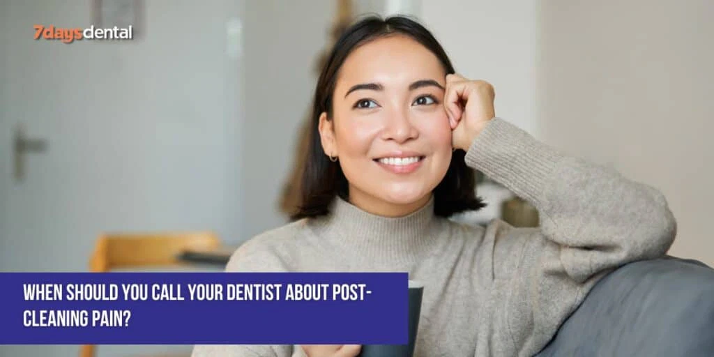 Relaxed individual feeling relief after a professional teeth cleaning