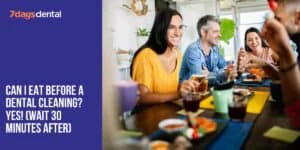 You can eat before a dental cleaning; wait after one
