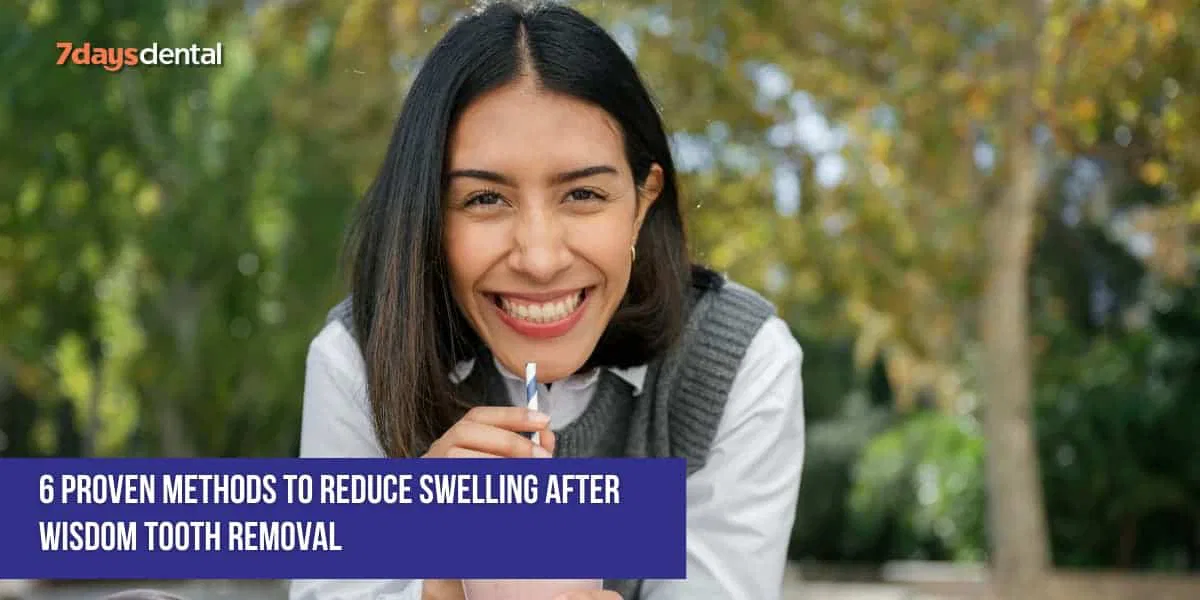 Patient enjoying a soft drink during wisdom tooth recovery
