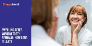 Patient managing swelling after wisdom tooth removal with a smile