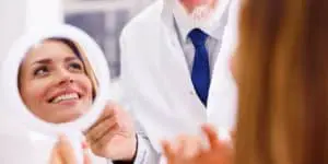 dental cleaning with a satisfied patient
